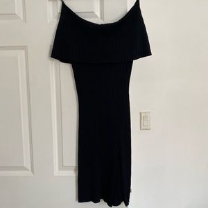 BCBG off the shoulder black dress (S)